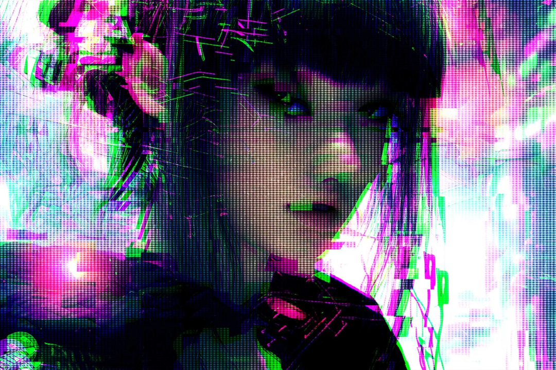 未来科幻赛博朋克故障位移照片图像修图PS特效样机模板 Cyber Psychosis Photo Effect_img_3