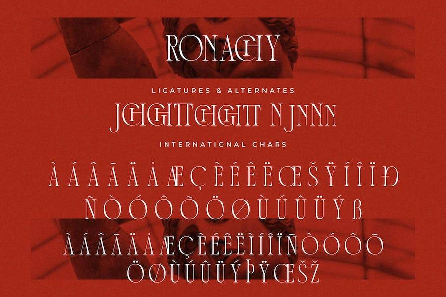 时尚优雅品牌海报徽标设计衬线英文字体安装包 Ronachy A Display Serif Font LS_img_3