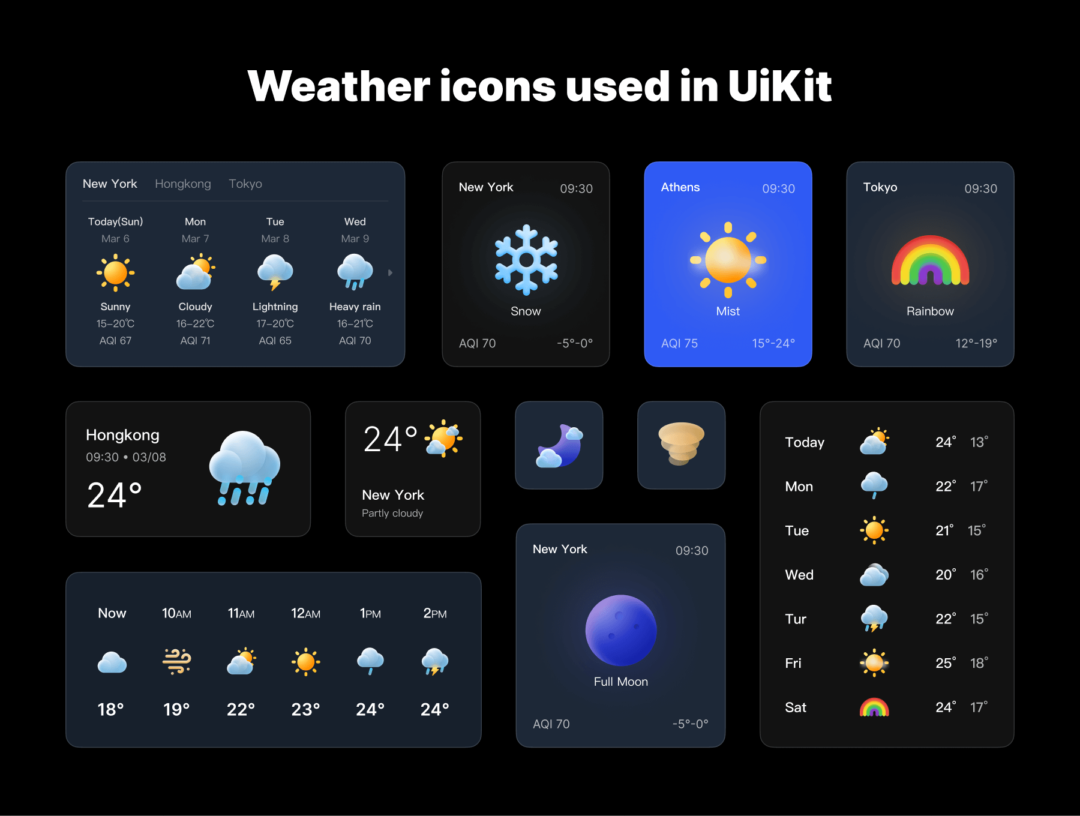 40款高品质天气预报3D插图插画图标Icons设计素材包 MGC Weather Icons Pack_img_3