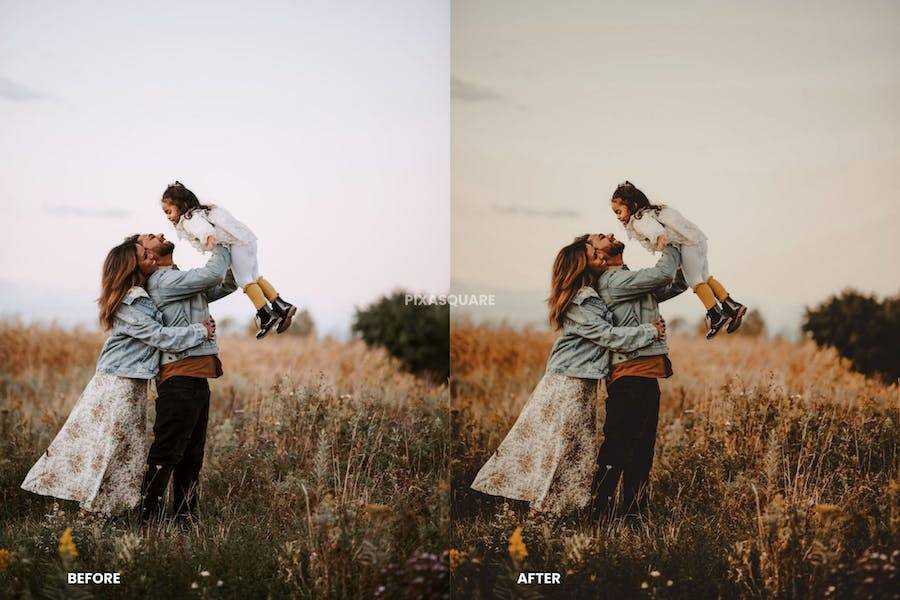 复古秋季婚礼摄影照片暖色调摄影照片LR调色预设包 Moody Fall Lightroom Presets_img_3