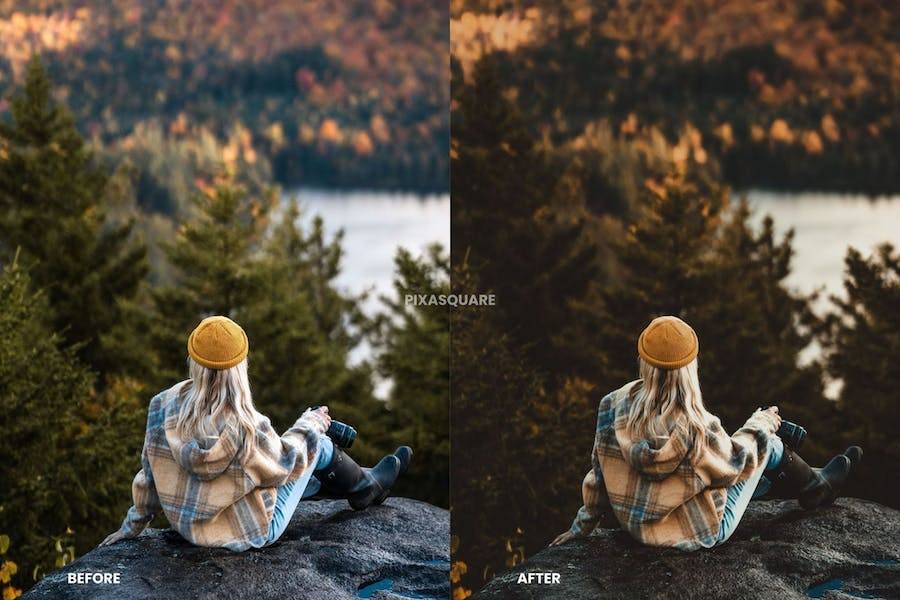 复古秋季婚礼摄影照片暖色调摄影照片LR调色预设包 Moody Fall Lightroom Presets_img_3