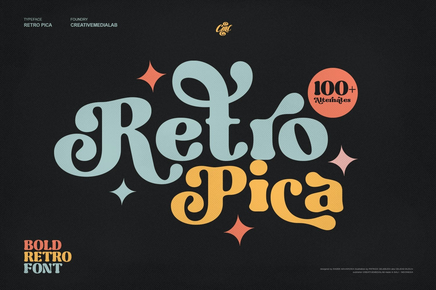 时尚复古品牌海报徽标设计衬线英文字体安装包 Retro Pica Decorative Vintage Font_img_2