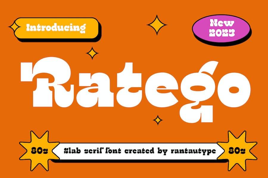 现代复古杂志品牌徽标设计衬线英文字体安装包 Ratego Vintage Slab Serif Font_img_3