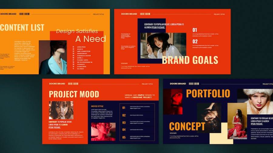 时尚简约品牌营销策划演示文稿设计ppt+keynoye模板 Doore Brand Proposal Powerpoint+keynoye Template_img_1