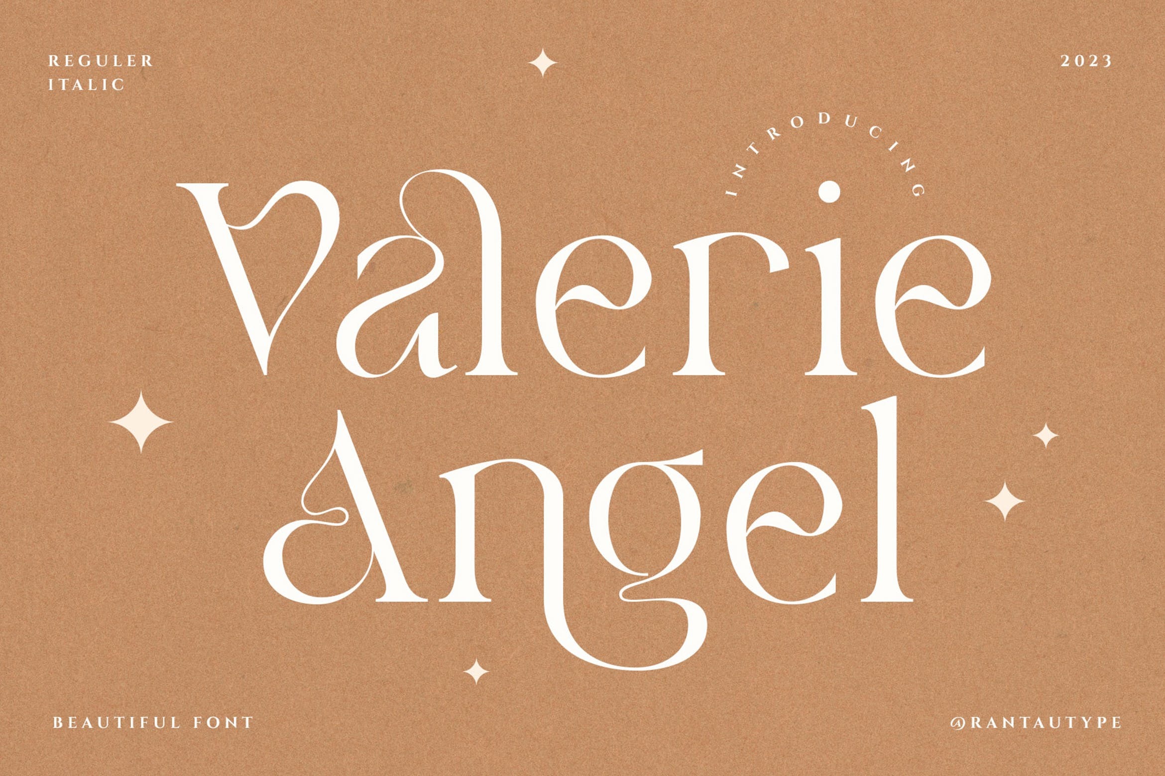 时尚优雅杂志广告徽标设计衬线英文字体安装包 Valerie Angel Beautiful Elegant Serif Font_img_1