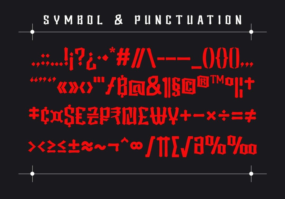 复古万圣节恐怖哥特式专辑封面海报标题LOGO设计PSAI英文字体 Atrocious - Display Typeface_img_1