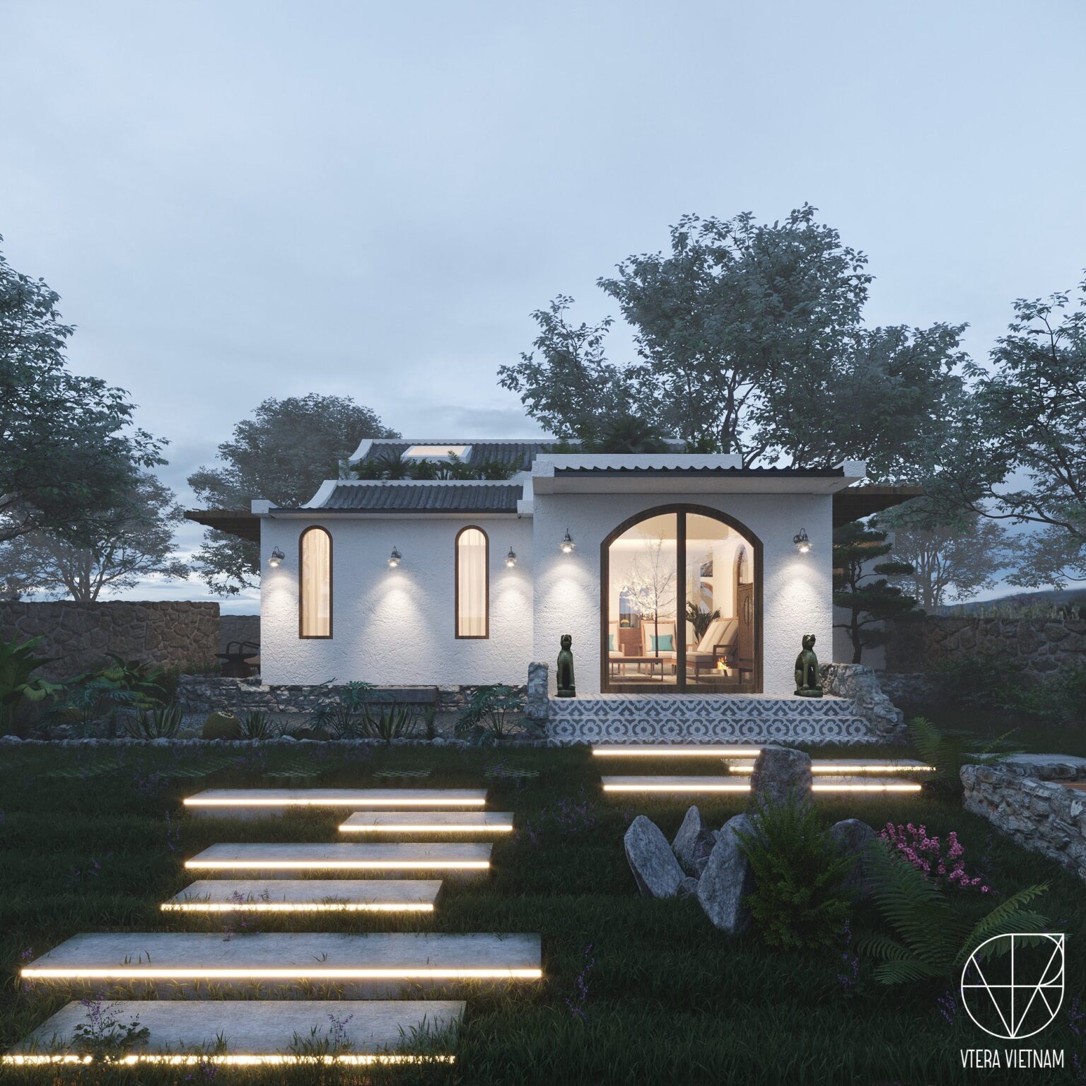 新中式别墅外观设计3D模型MAX格式素材包 Villa Exterior by Tran Trung Hieu – 3D Scene_img_1