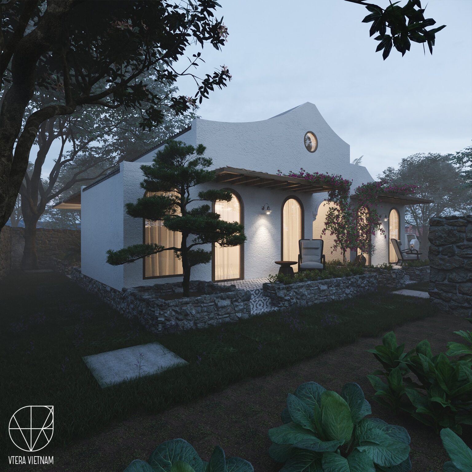 新中式别墅外观设计3D模型MAX格式素材包 Villa Exterior by Tran Trung Hieu – 3D Scene_img_1