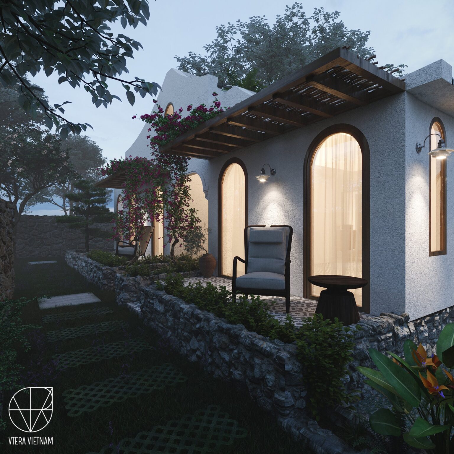 新中式别墅外观设计3D模型MAX格式素材包 Villa Exterior by Tran Trung Hieu – 3D Scene_img_1