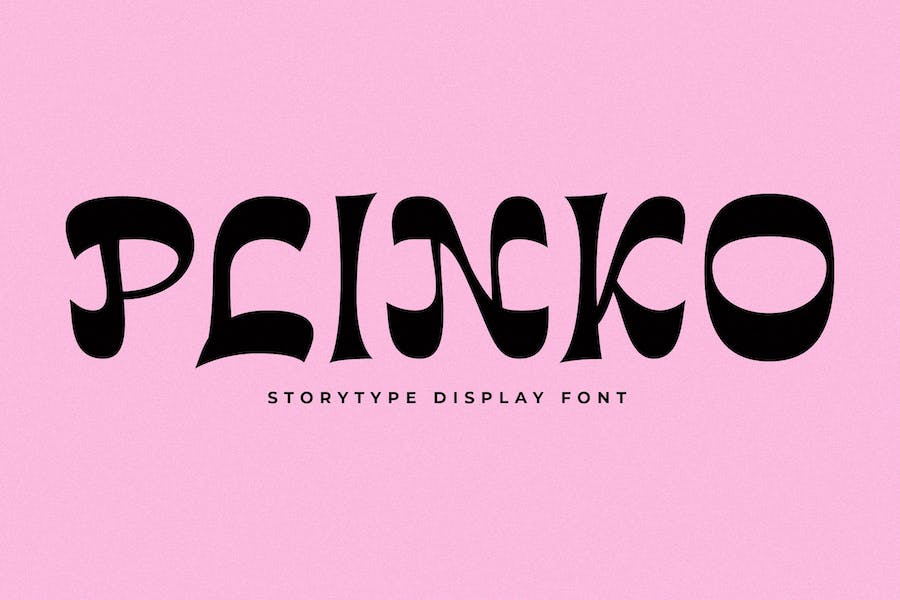 时尚优雅品牌海报邀请函设计衬线英文字体安装包 Plinko Display Font_img_1