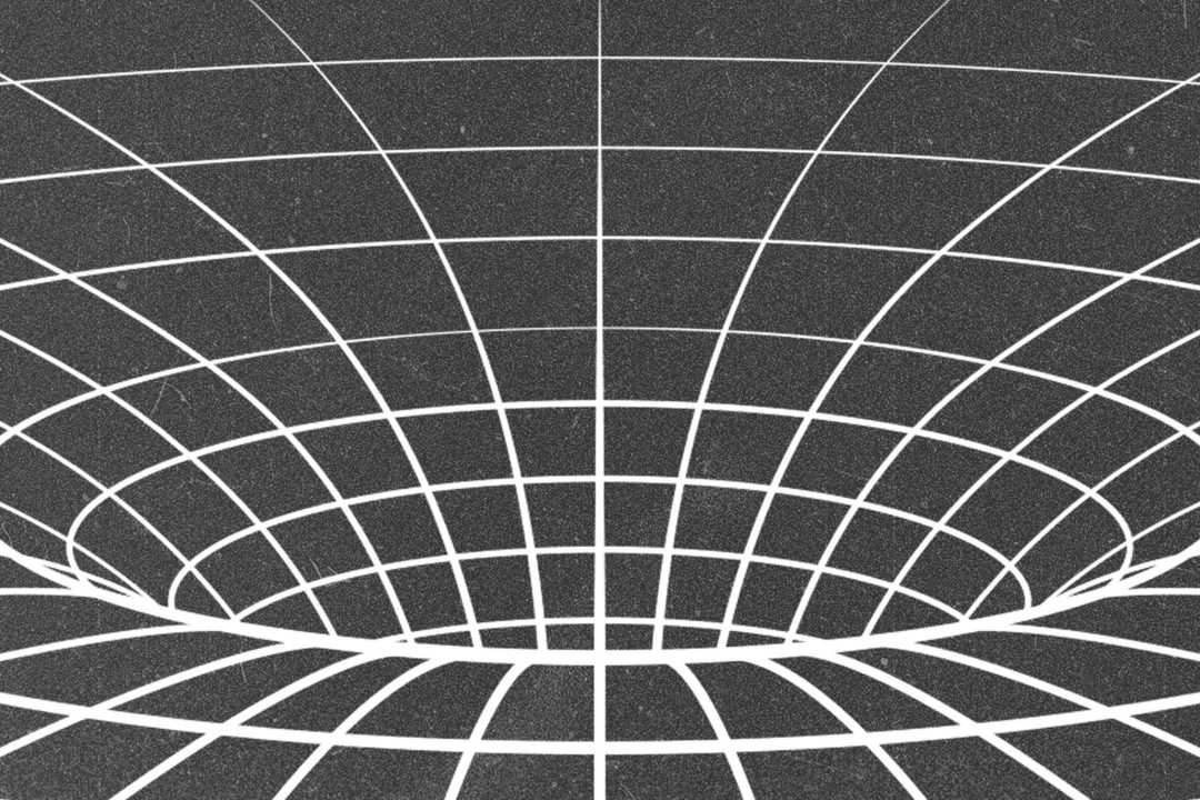 未来赛博朋克失真漩涡网格背景标题文本LOGO设计PS特效样机模板 Wireframe Tunnel Text Effect_img_1