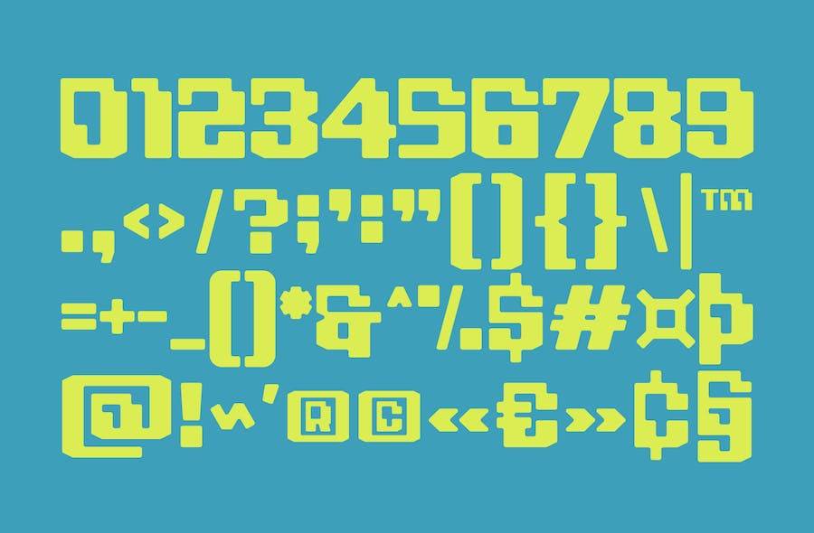 现代复古品牌海报徽标设计装饰英文字体 Noser - A Modern Y2K Font_img_1