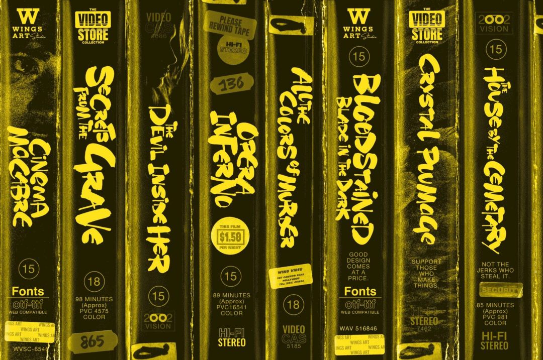 70年代复古恐怖手写涂鸦书籍电影标题设计PSAI英文字体安装包 Cinema Macabre: Horror Fonts Inspired by Giallo_img_1