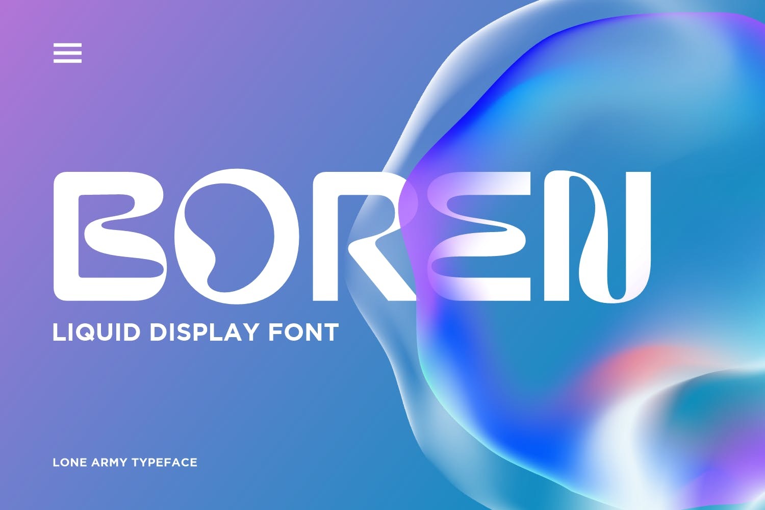 现代优雅品牌广告海报设计无衬线英文字体 Boren - Liquid Font_img_1