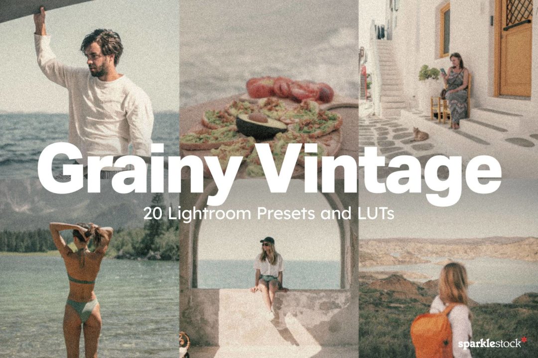 20款复古独特色彩电影颗粒噪点纹理效果LUT+LR调色预设 20 Grainy Vintage Lightroom Presets and LUTs_img_1