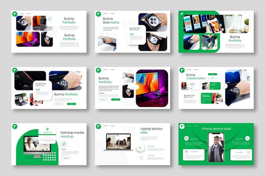 39页创意公司介绍商业策划提案PPT幻灯片图文排版设计模板 Bulma – Business PowerPoint Template_img_1