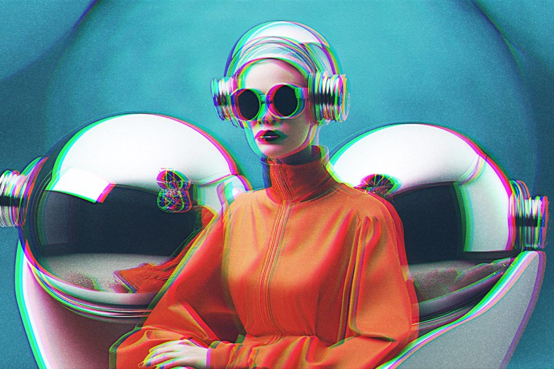 未来科幻赛博朋克故障失真错位位移照片修图PS特效样机模板 Futuristic Glitch Photo Effect_img_1