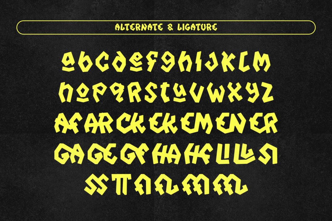 嘻哈街头服饰T恤海报标题设计实验性Y2K大写英文字体安装包 Hardsick - Display Typeface_img_1