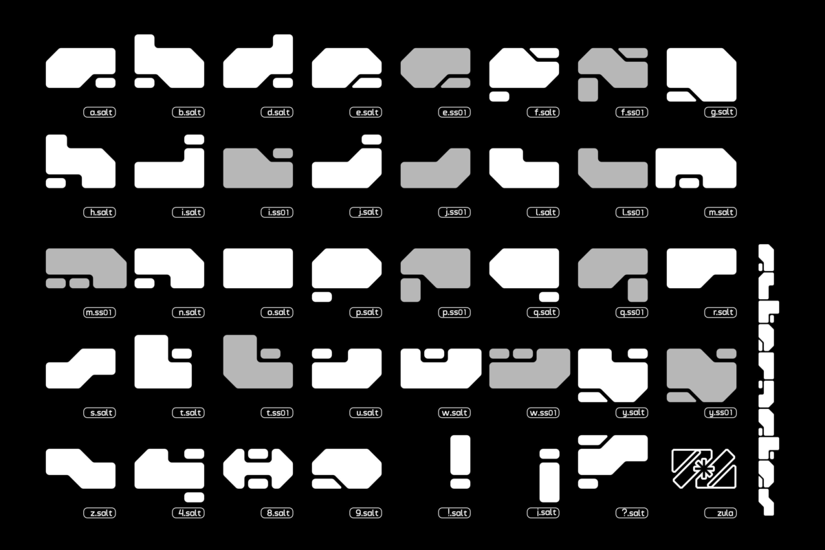 未来科幻赛博朋克工业HUD风几何Y2K品牌LOGO标题PSAI英文字体安装包 Vaxen-Rounded Variable Font_img_1