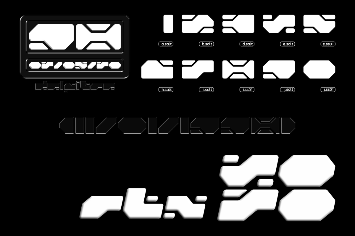 未来科幻赛博朋克工业HUD风几何Y2K品牌LOGO标题PSAI英文字体安装包 Vaxen-Rounded Variable Font_img_1