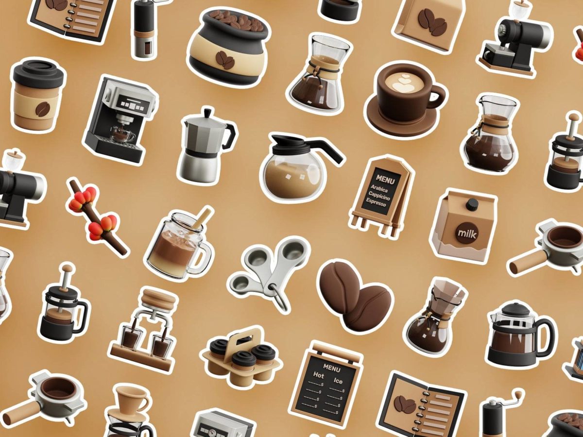 30款独特咖啡饮料配件3D插图图标Icons设计素材合集 Coffee Shop 3D Icon Pack_img_1