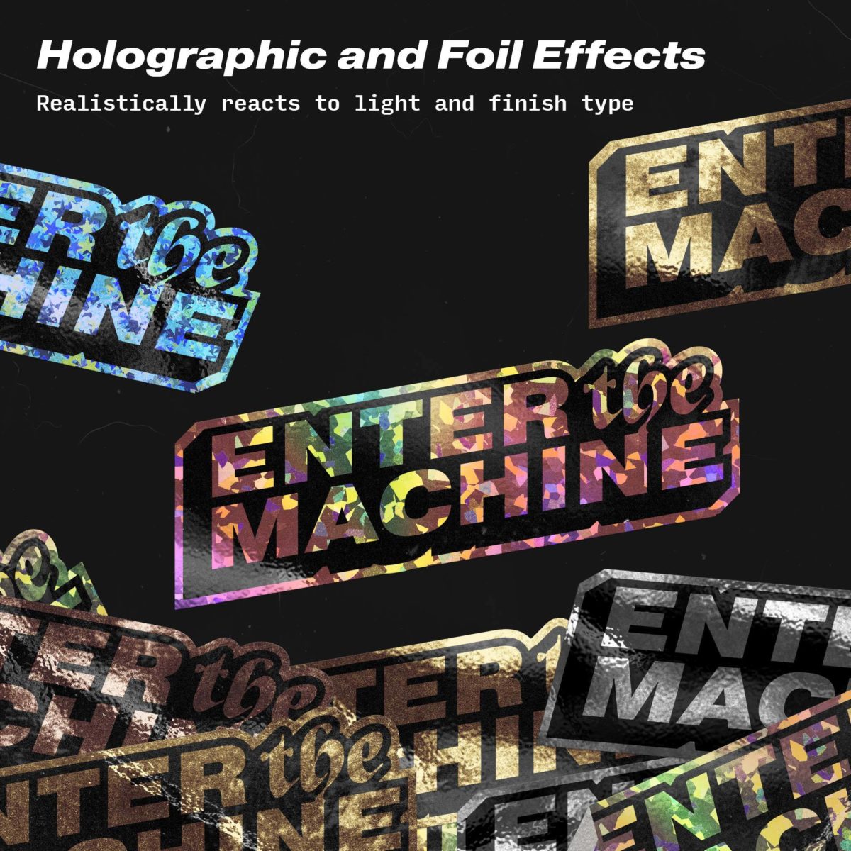 复古做旧折痕粗糙撕裂贴纸标签卡片设计PS特效动作素材包 Sticker Machine by Bracken_img_1