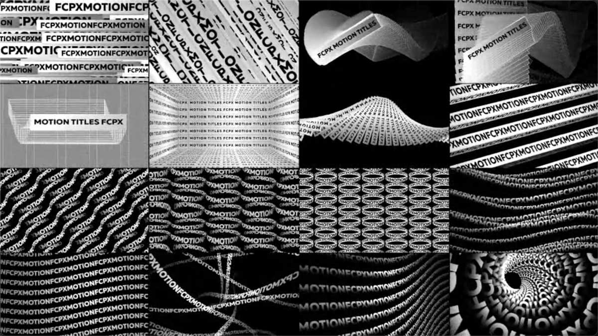 Fcpx插件 64组炫酷野蛮动力学抽象海报错别字循环文本标题动画排版特效包 Typographic Kinetic Posters & Titles_img_1