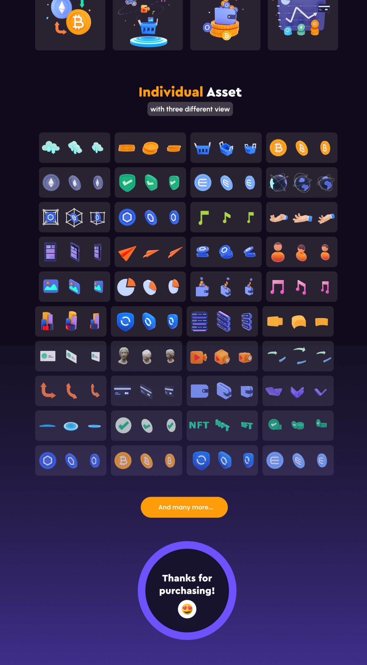 183款高级数字加密货币区块链3D图标Icons设计素材合集 Crypto Currency 3D compositions and icon set_img_1