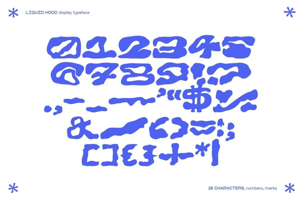 独特液体流动扭曲海报标题LOGO设计大写英文字体安装包 LIQUID HOOD Display Typeface MDP TYPEFACES_img_1