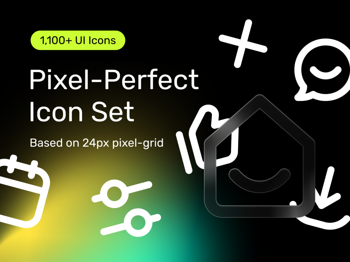 1100+款时尚创意APP网站界面设计Figma矢量图标Icons素材包 Pixel-Perfect Icon Set_img_1