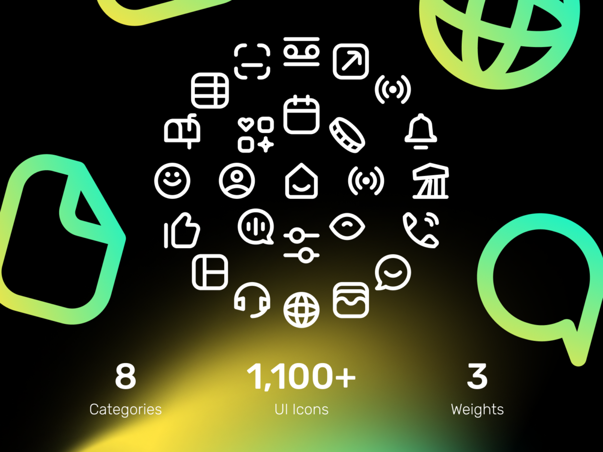 1100+款时尚创意APP网站界面设计Figma矢量图标Icons素材包 Pixel-Perfect Icon Set_img_1