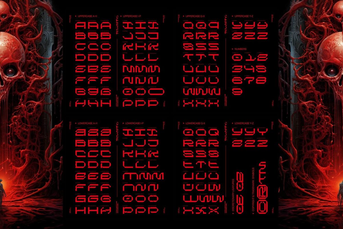 未来科幻赛博朋克工业风机甲机能PSAI英文字体安装包设计素材 NCL KREGAS - Cyberpunk Futuristic_img_1