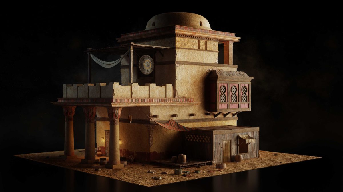 古埃及金字塔建筑楼房3D模型FBX/OBJBlender格式 Kitbash3D - Age Of Egypt_img_1