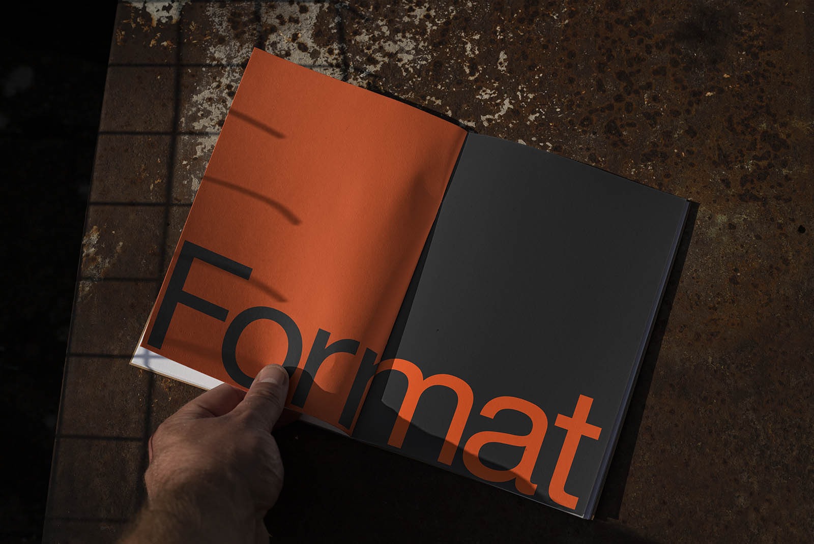 5款时尚打开宣传画册杂志书籍设计展示贴图PSD样机模板 Format A5/A4 Book Mockup_img_1