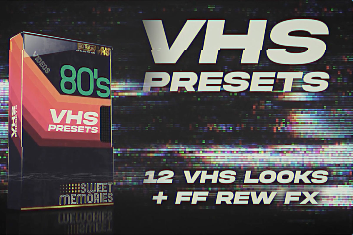 PR预设 逼真复古80年代VHS信号故障效果视频转场特效包 VHS Look Presets Pack for Premiere Pro_img_1