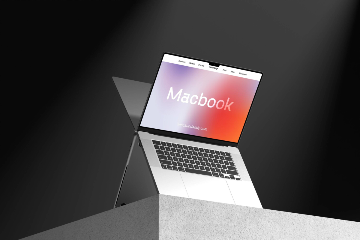 18款时尚混凝土场景苹果iPhone手机Macbook笔记本电脑数码产品PSD样机 Apple Devices Mockup Collection_img_1