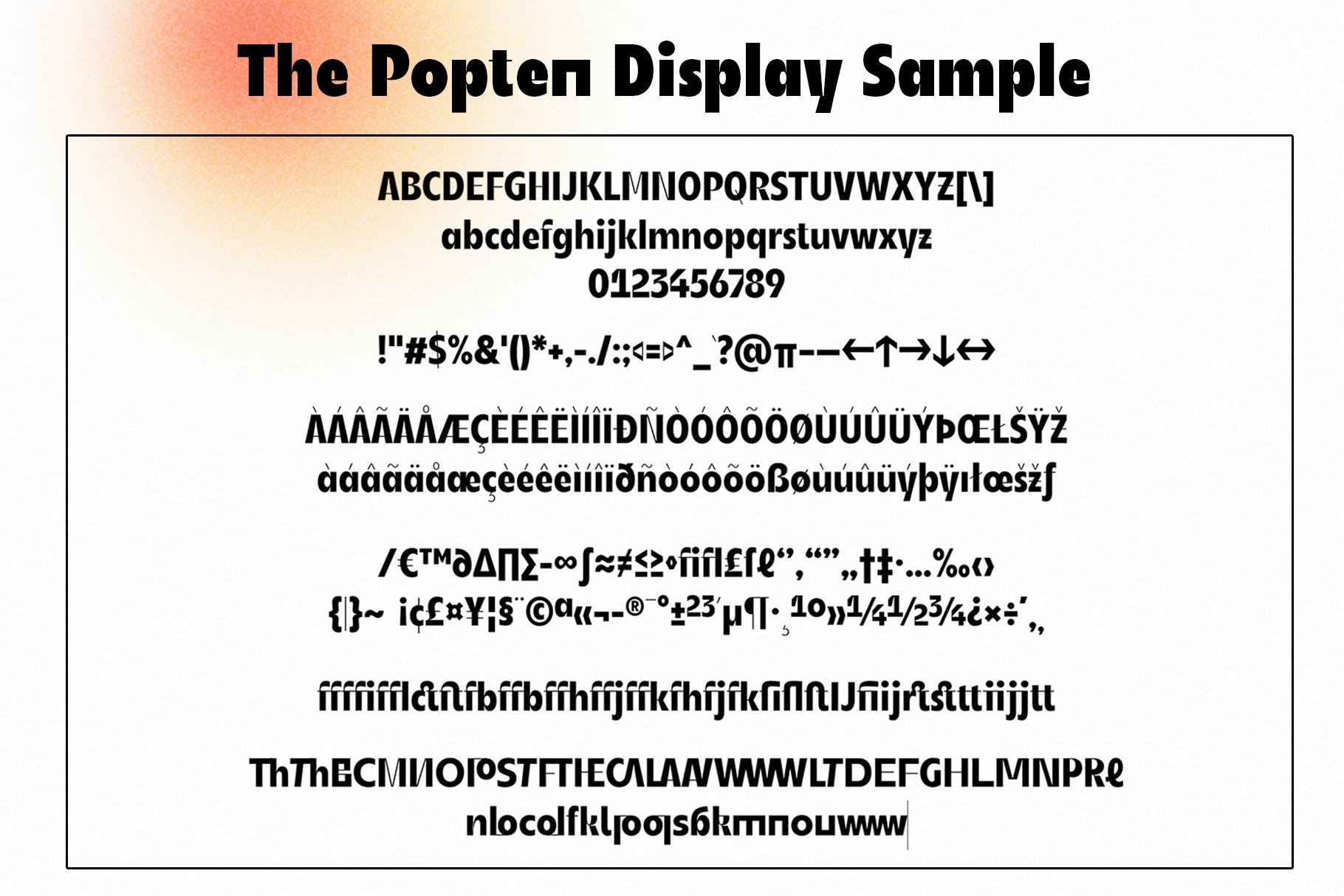 现代时尚海报杂志标题设计无衬线英文字体 POPTEN DISPLAY FAMILY_img_1