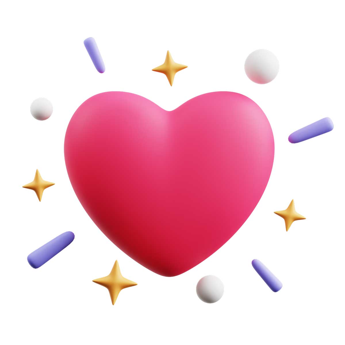 50款创意卡通有趣心形爱心插图3D图标Icons设计素材合集 Hearts 3D Icon Pack_img_1