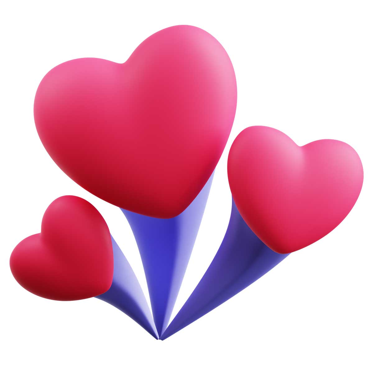 50款创意卡通有趣心形爱心插图3D图标Icons设计素材合集 Hearts 3D Icon Pack_img_1