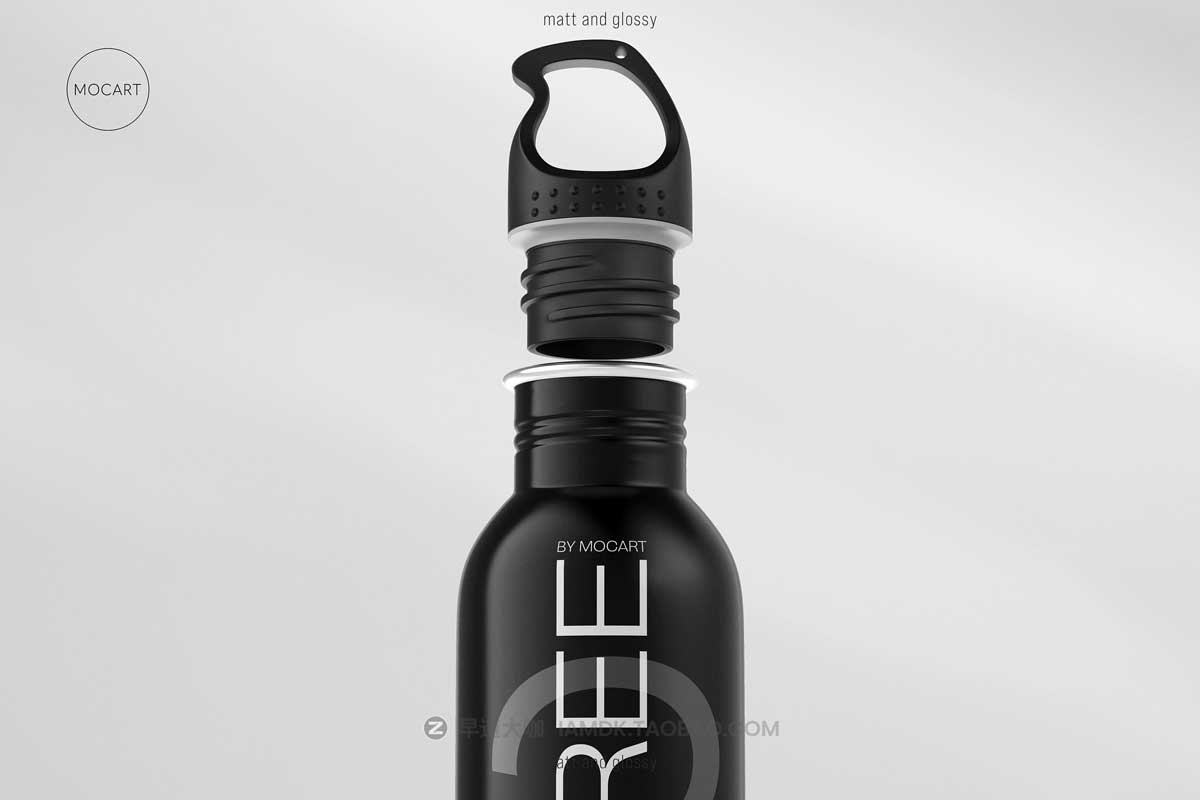 7款时尚骑行不锈钢保温水杯设计PS展示贴图样机模板合集 Stainless Steel Water Bottle Mockup Set 3_img_2