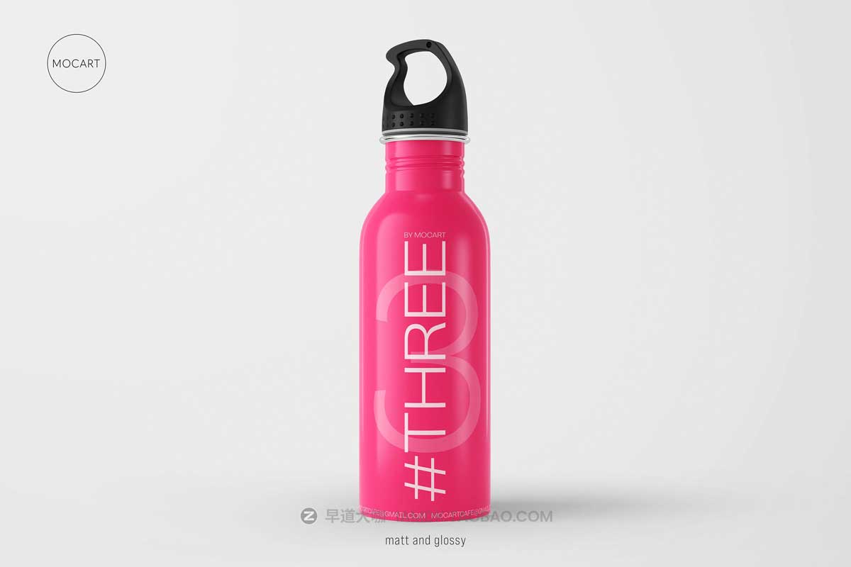 7款时尚骑行不锈钢保温水杯设计PS展示贴图样机模板合集 Stainless Steel Water Bottle Mockup Set 3_img_2