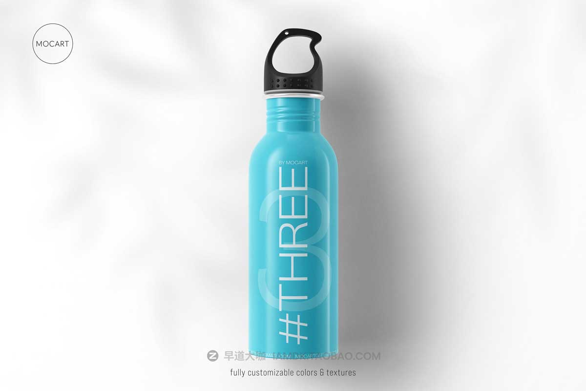 7款时尚骑行不锈钢保温水杯设计PS展示贴图样机模板合集 Stainless Steel Water Bottle Mockup Set 3_img_2