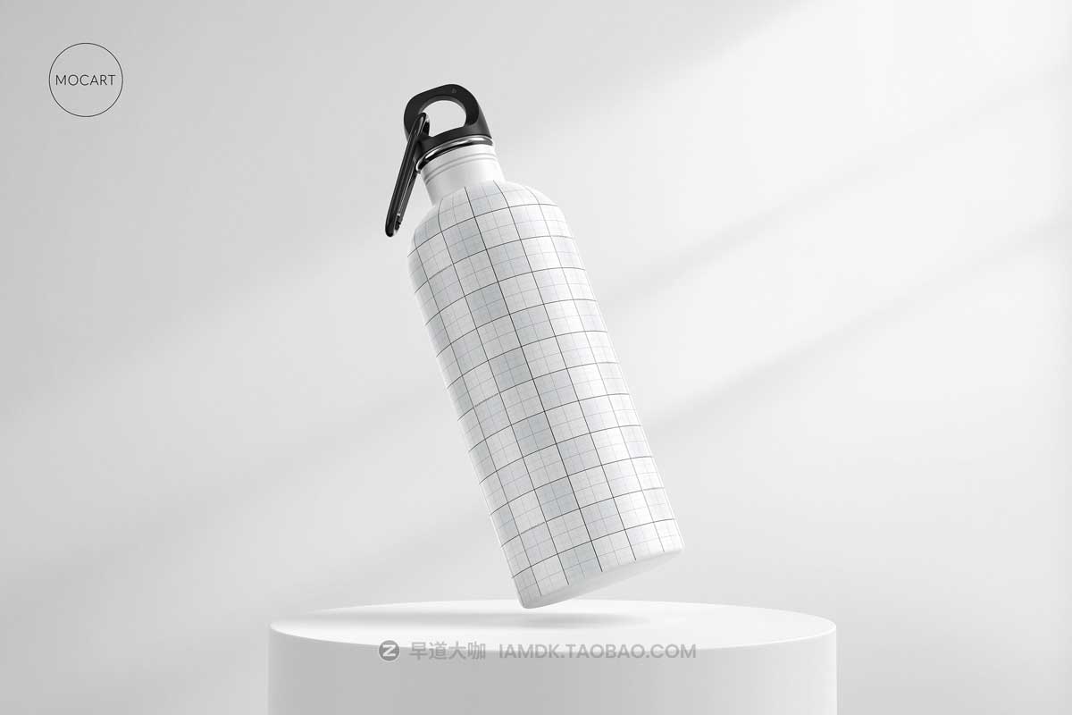 7款时尚不锈钢保温水杯外观设计PS智能贴图样机模板合集 Stainless Steel Water Bottle Mockup Set 1_img_1