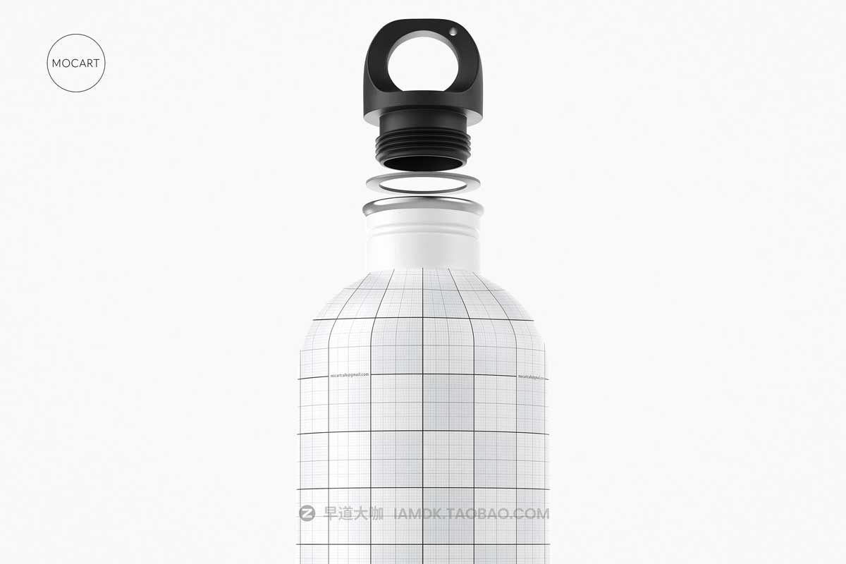 7款时尚不锈钢保温水杯外观设计PS智能贴图样机模板合集 Stainless Steel Water Bottle Mockup Set 1_img_1