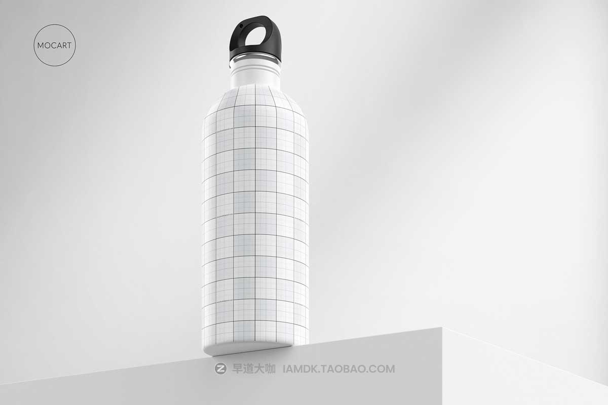 7款时尚不锈钢保温水杯外观设计PS智能贴图样机模板合集 Stainless Steel Water Bottle Mockup Set 1_img_1