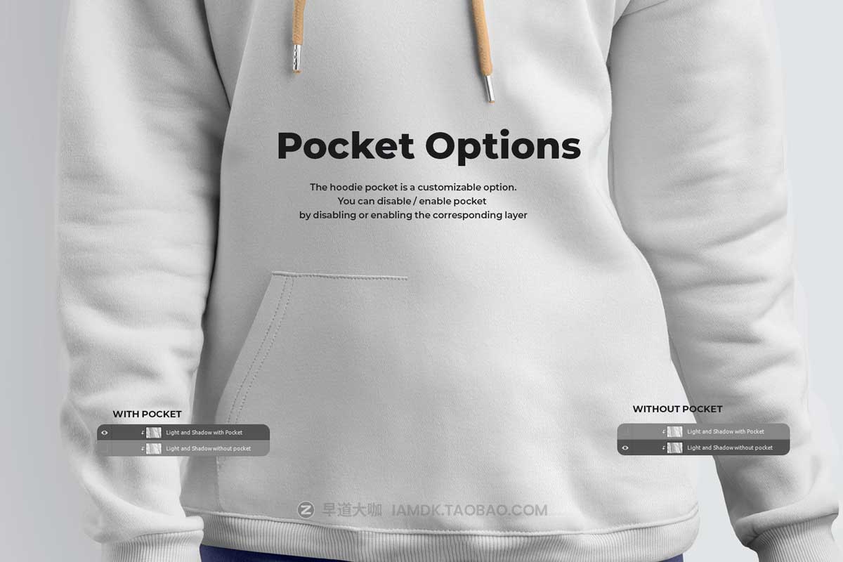 8款时尚女士连衣帽套头卫衣印花图案设计PS展示贴图样机模板 8 Mockups Woman Hoodie_img_1