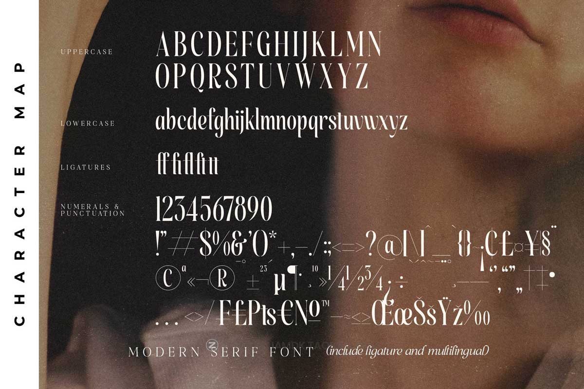 现代优雅女性化杂志海报标题LOGO设计衬线英文字体安装包 Peach Charley Modern Serif Font_img_1