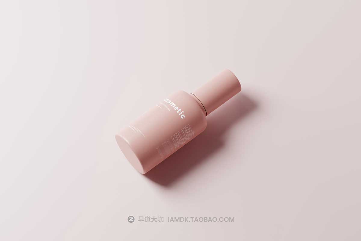 7款逼真优雅化妆品精华包装瓶外观设计PS展示贴图样机模板 Cosmetic Bottle Mockups_img_1