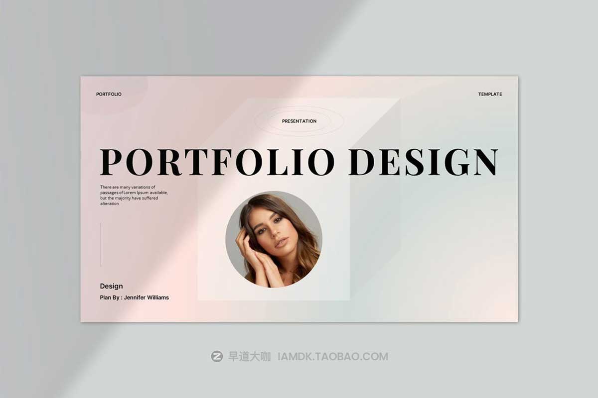 时尚简约品牌营销策划演示文稿设计ppt模版 Portfolio Presentation Template_img_1