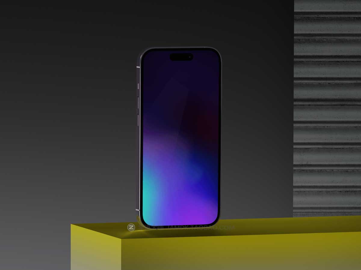 未来赛博朋克苹果手机iPhone 14 Pro屏幕演示样机FIgma模板设计素材 iPhone 14 Pro Mockups Vol.01_img_1